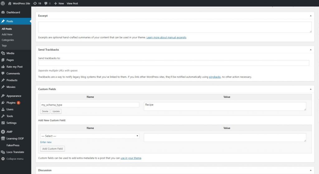 Rate my Post - Choose schema type in post editor Rate my Post - Choose schema type in post editor