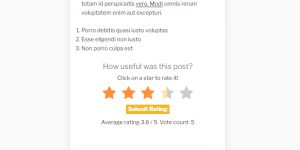 Rate my Post: Prevent accidental votes Rate my Post: Prevent accidental votes