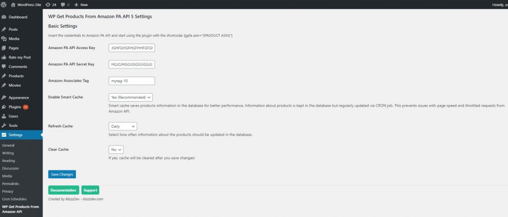 WP Get Products From Amazon PA API 5: Settings WP Get Products From Amazon PA API 5: Settings