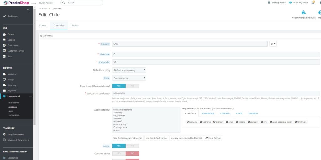 Prestashop 1.7: Good luck changing post code format for each country Prestashop 1.7: Good luck changing post code format for each country