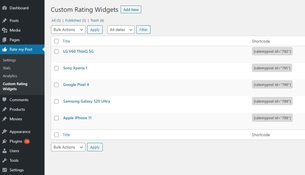 Rate my Post PRO: Custom Rating Widgets Rate my Post PRO: Custom Rating Widgets